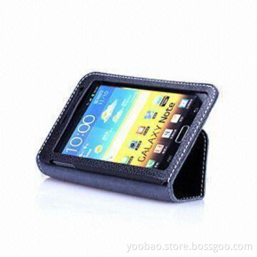Case for Samsung Galaxy Note i9220, Made of Real Leather, Available in Black and Red Colors
